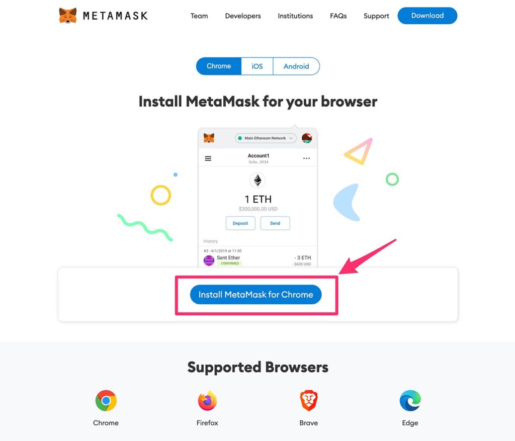 Install MetaMask for Chrome